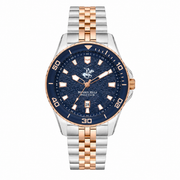 Beverly Hills Polo Club Men's Silver Analog Metal Watch Blue Dial BP3559x.590