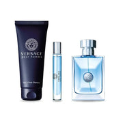 Versace Pour Homme 3 Pcs (100 ml + Hair and Body Shampoo 150 ml + Travel Spray 10 ml)