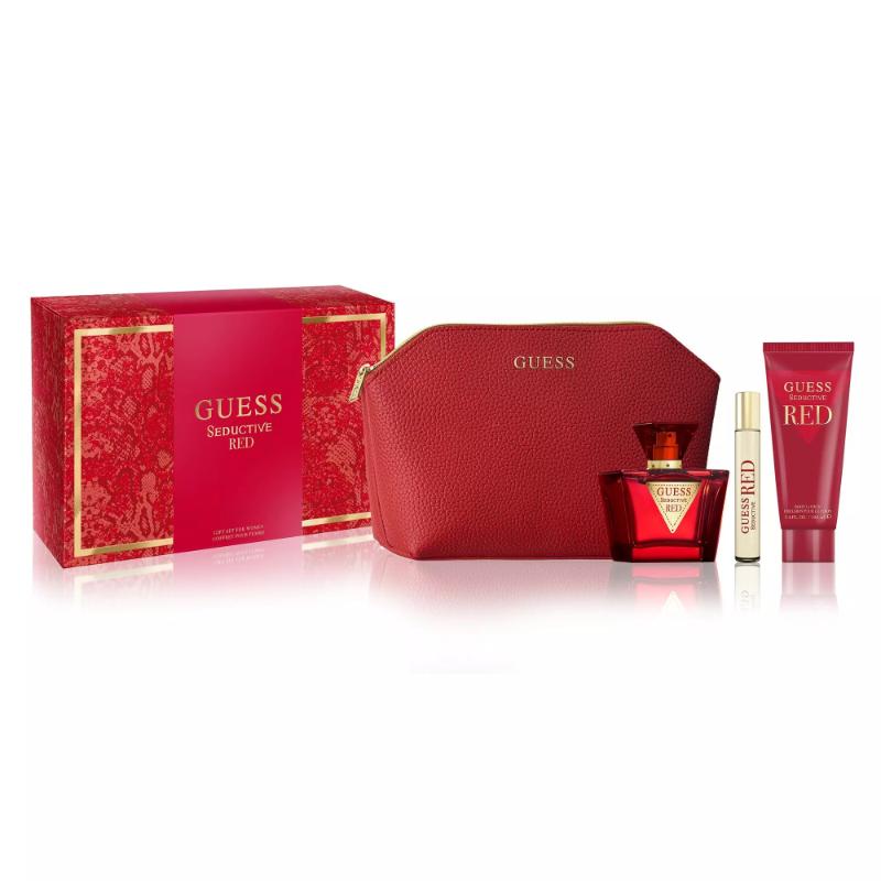 مجموعه جس سودكتيف ريد للنساء (عطر جس ريد75مل , بادي لوشن 100مل , عطر حجم السفر 15مل, حقيبة جس)