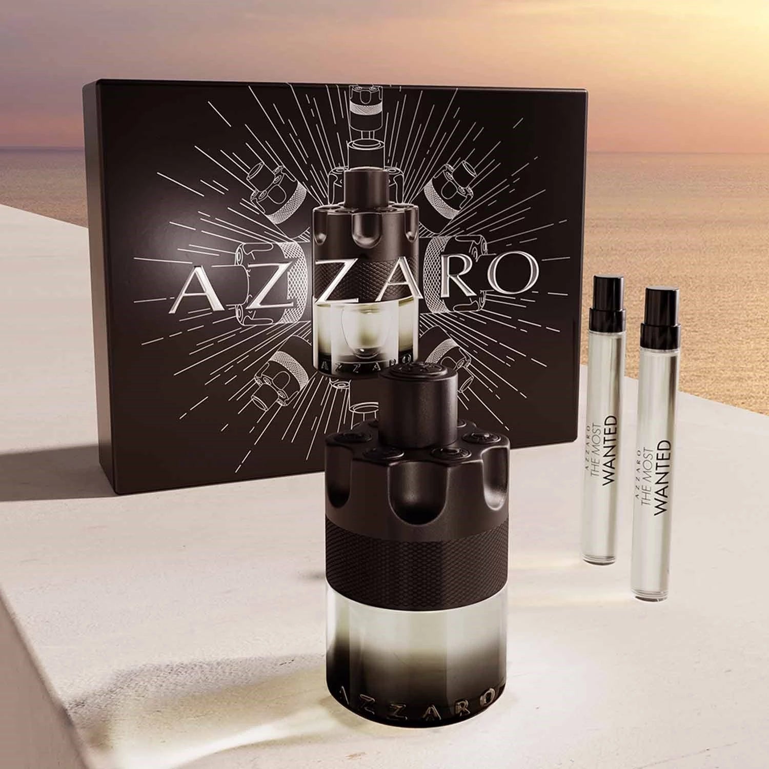 طقم عطر ذا موست وانتد إنتنس للرجال من أزارو – أو دو بارفان إنتنس 100مل + 2 عطر 10مل