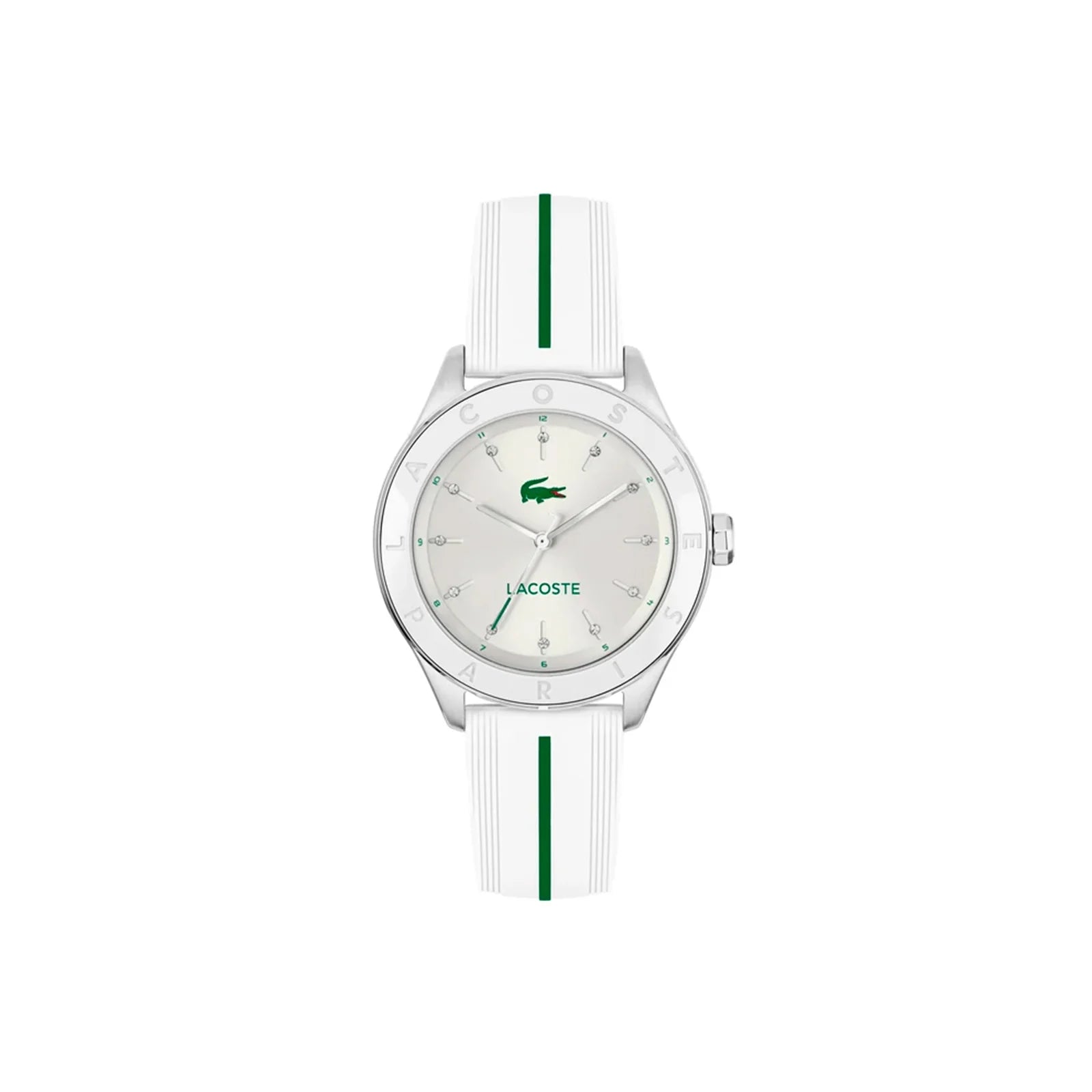 Lacoste Billie White Rubber Silver Dial For Women Watch - 2001459
