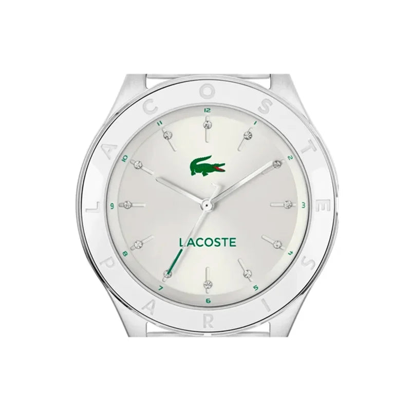 Lacoste Billie White Rubber Silver Dial For Women Watch - 2001459
