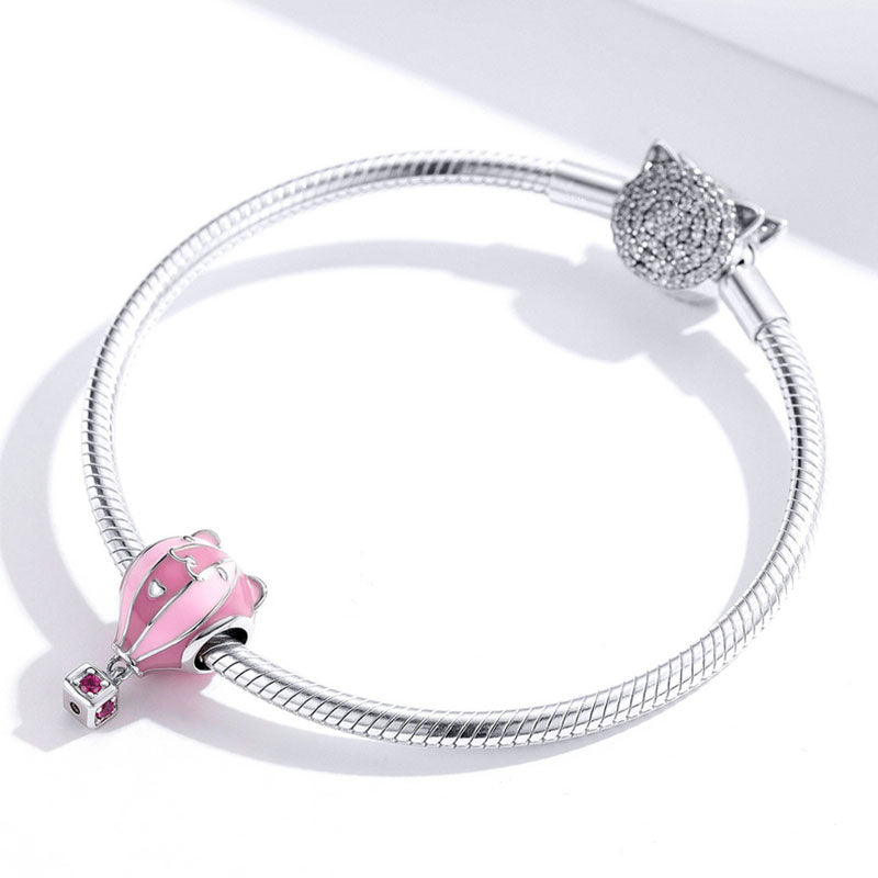 SCC1378-Pendant Bracelet Silver 925 in the Shape of a Balloon