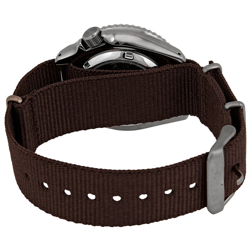 Seiko 5 Sports Brown Dial Brown Nylon Strap Men's Watch
