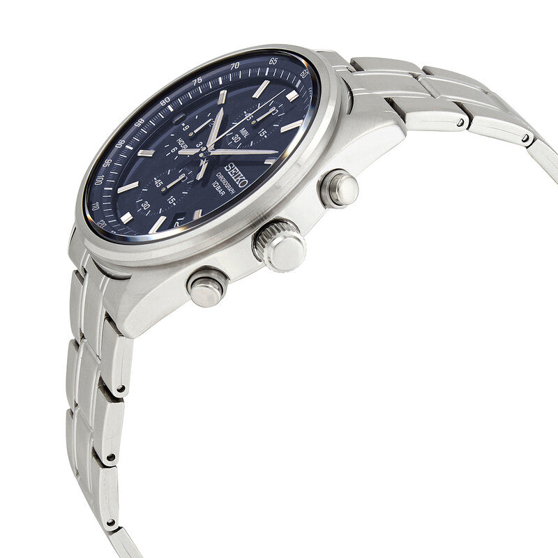 Seiko Chronograph Dark Blue Dial Men's Watch