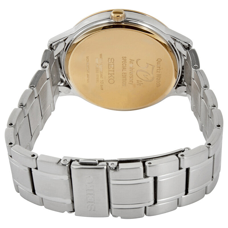 Seiko Gold Dial Silver Bracelet Men's Watch