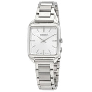 Seiko White Dial Rectangular Women's Watch