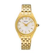 Seiko White Dial Gold Bracelet Women's Watch