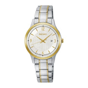 Seiko White Dial Two-Tone Women's Watch