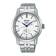 Seiko Presage White Dial Silver Stainless Steel Bracelet Men's Watch