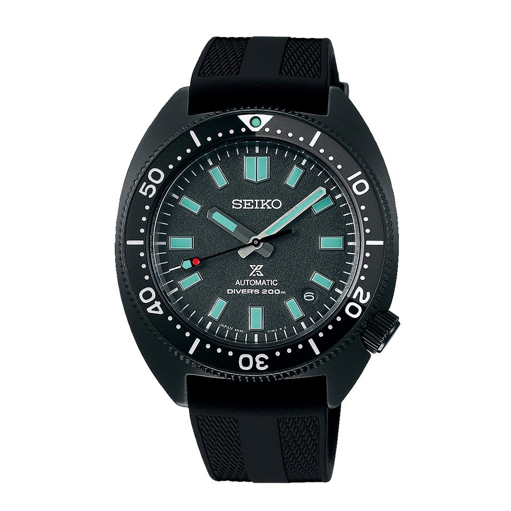 Seiko Prospex Black Dial Turquoise Details Men's Watch