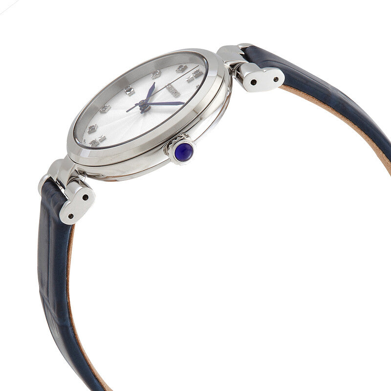 Seiko White Dial Blue Leather Strap Women's Watch