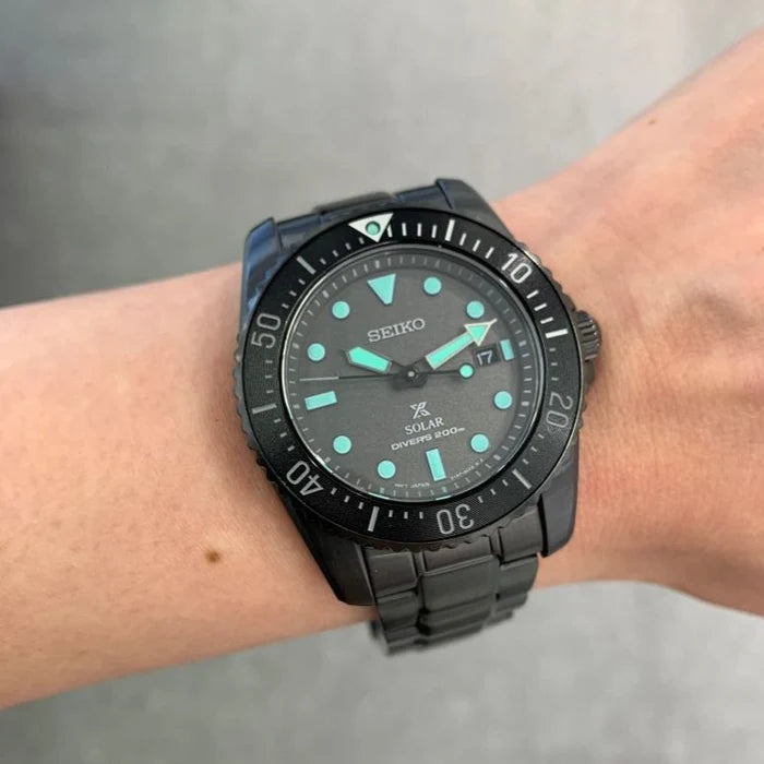 Seiko Prospex Black Dial Turquoise Details Men's Watch