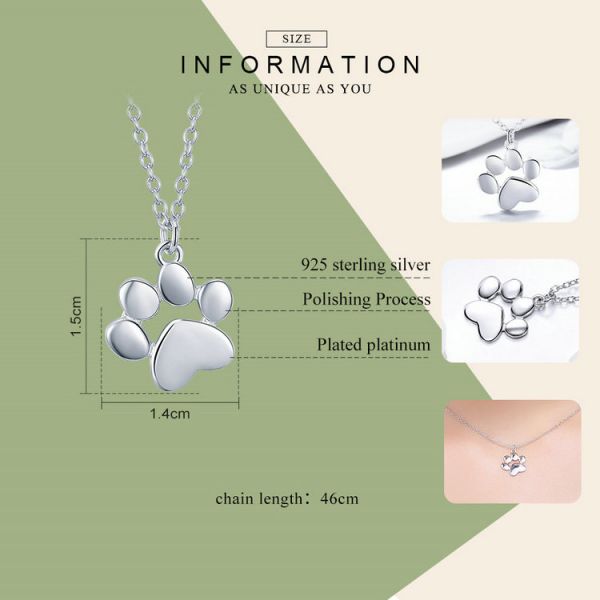 Cat Paw 925 Silver Necklace