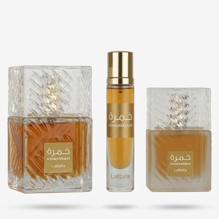 طقم عطر خمرة من لطافة للجنسين أو دو بارفان 100 مل + 12 مل + 50 مل