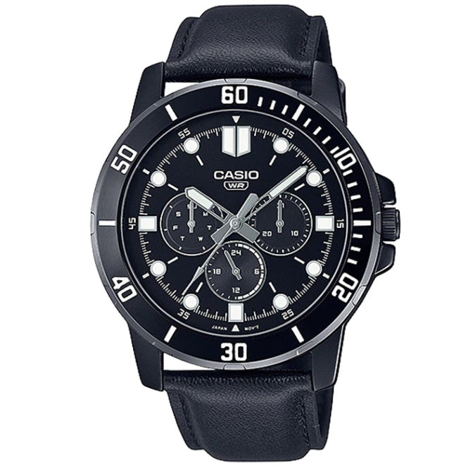 Casio Leather Analog Men’s Watch