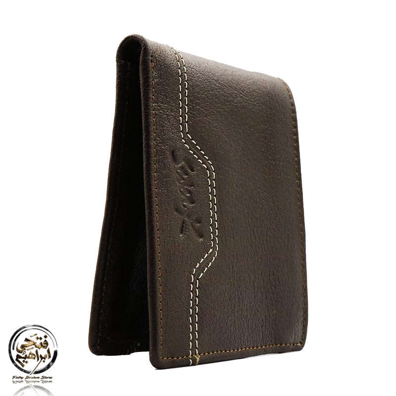 C2269N - محفظة جلد طبيعي للرجال من سيفن كيه, بني