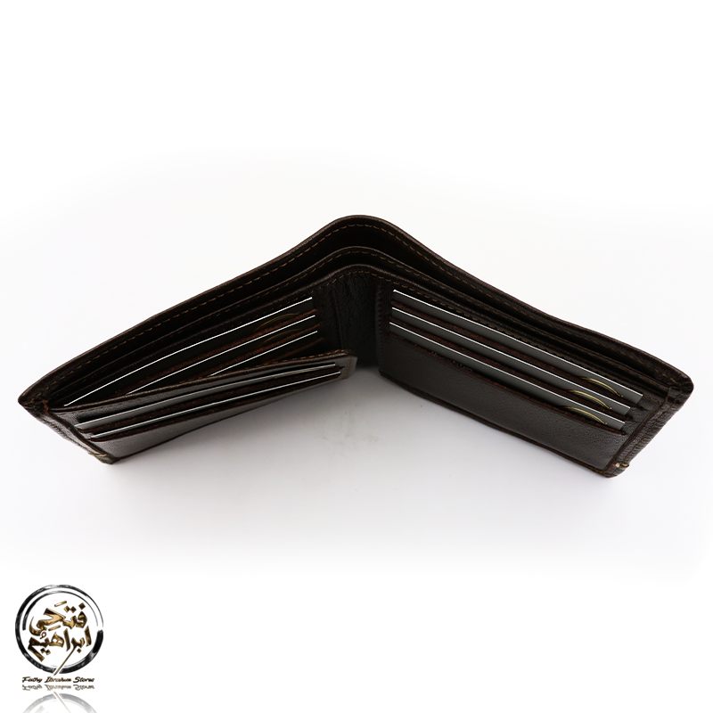 C2269N - محفظة جلد طبيعي للرجال من سيفن كيه, بني