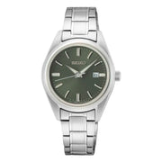 Seiko Olive Dial Stainless Steel Women's Watch