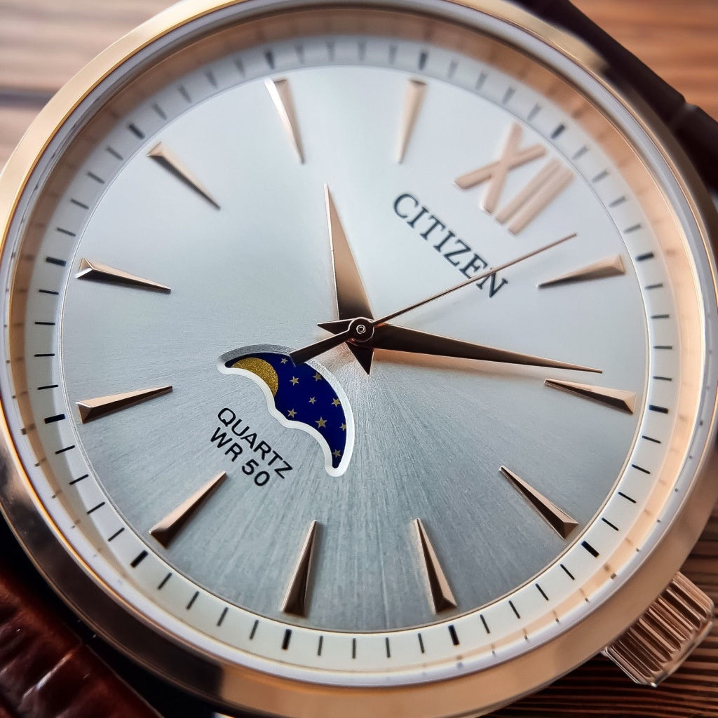 Citizen Men's Quartz Watch with Brown Leather Strap, AK5003-05A