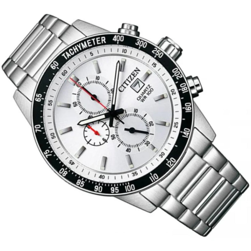 Citizen Chronograph Men Silver Dial Stainless Steel Strap -An3680-50A