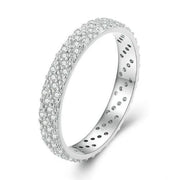 Shiny Zircon 925 Silver Ring