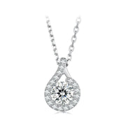 Moissanite Drop 925 Silver Ring